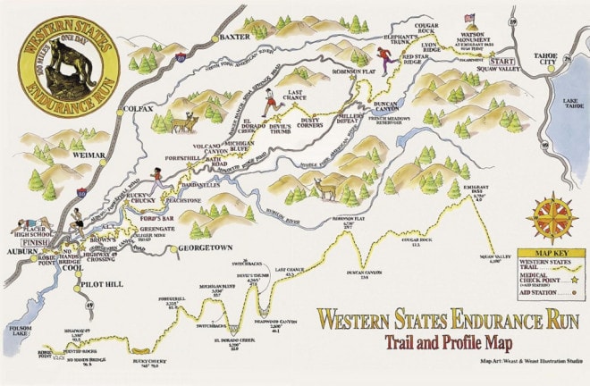 Le parcours de la Western States Endurance Run