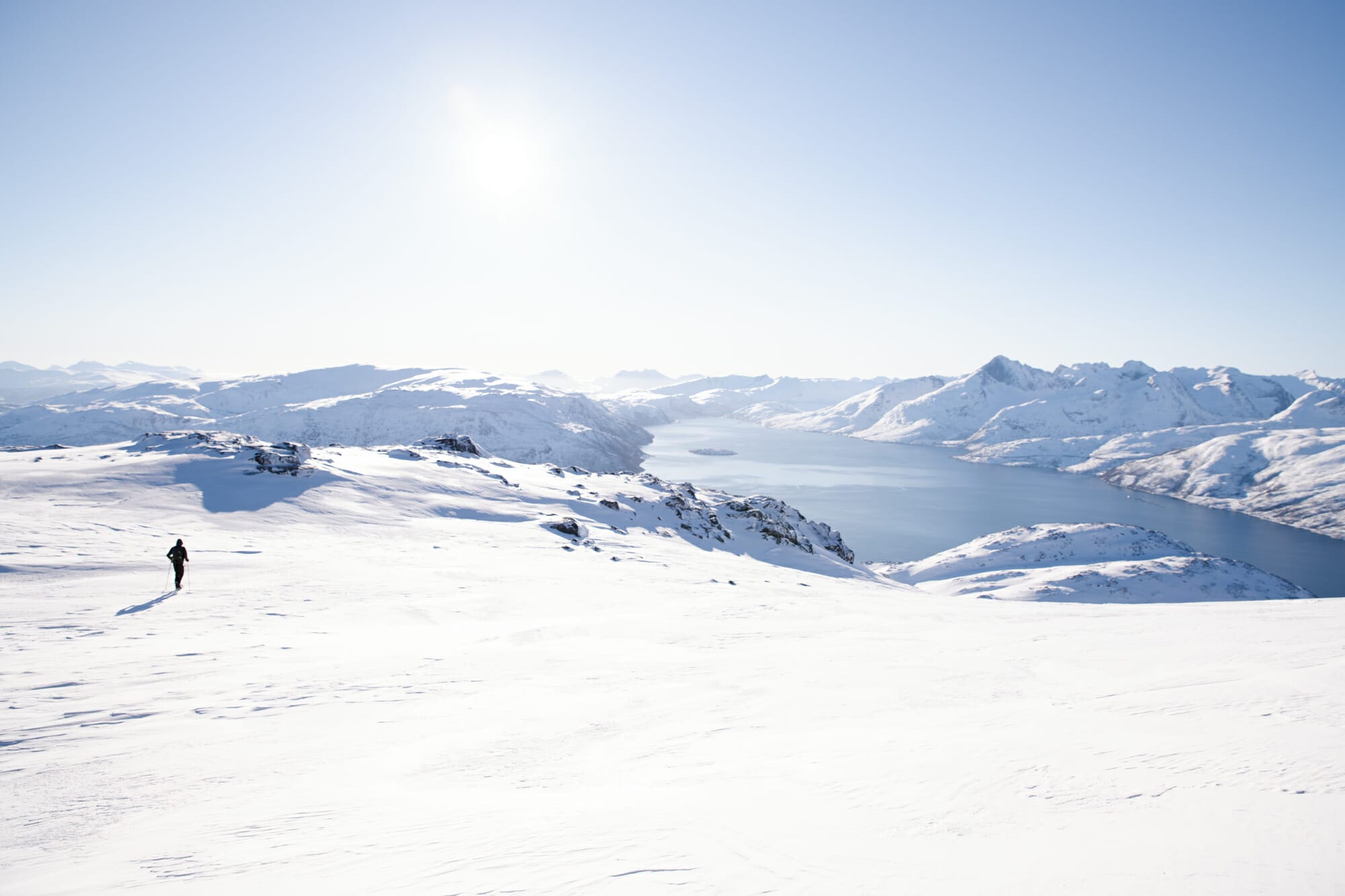 Ascension du Nordtinden en raquette