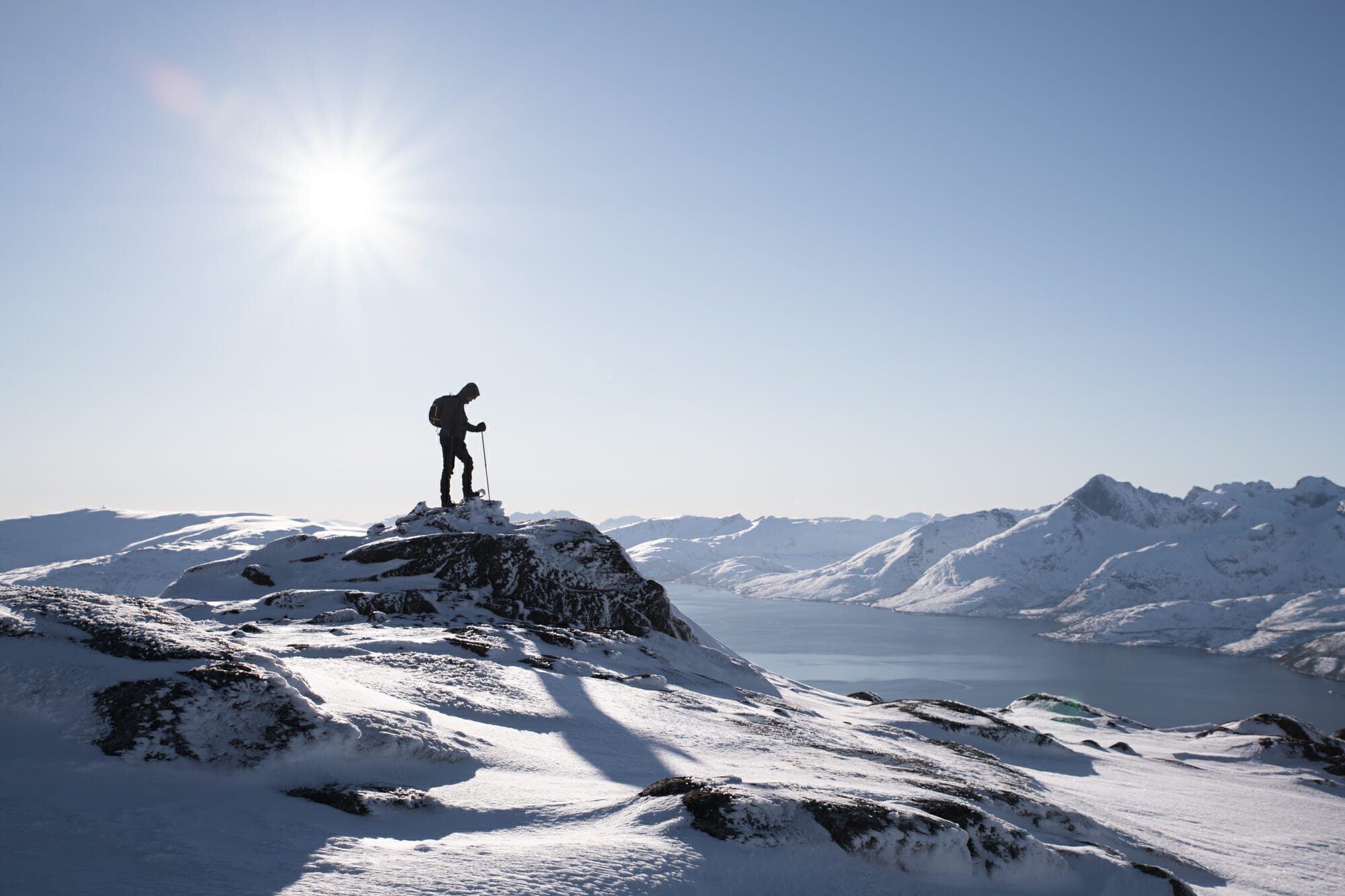 Ascension du Nordtinden en raquette
