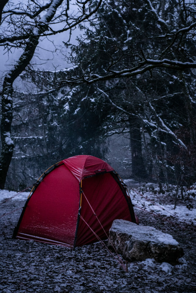 Bivouac hivernal en Ardenne