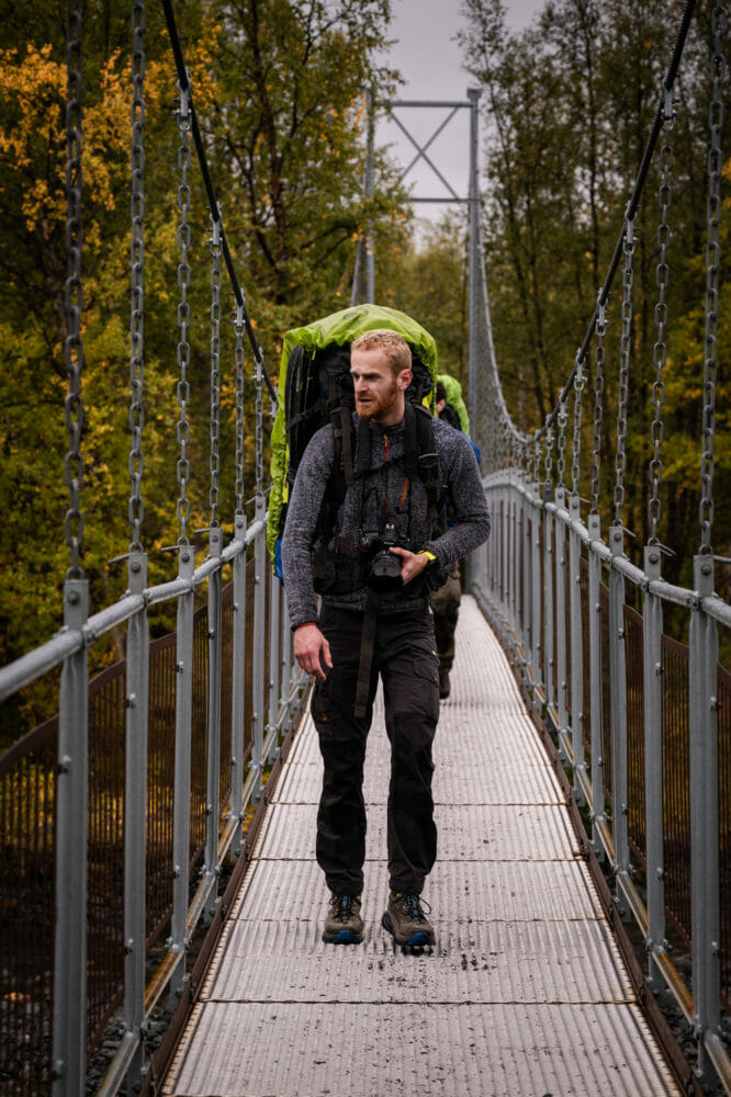 Julien Libert en Laponie suédoise sur le Kungsleden