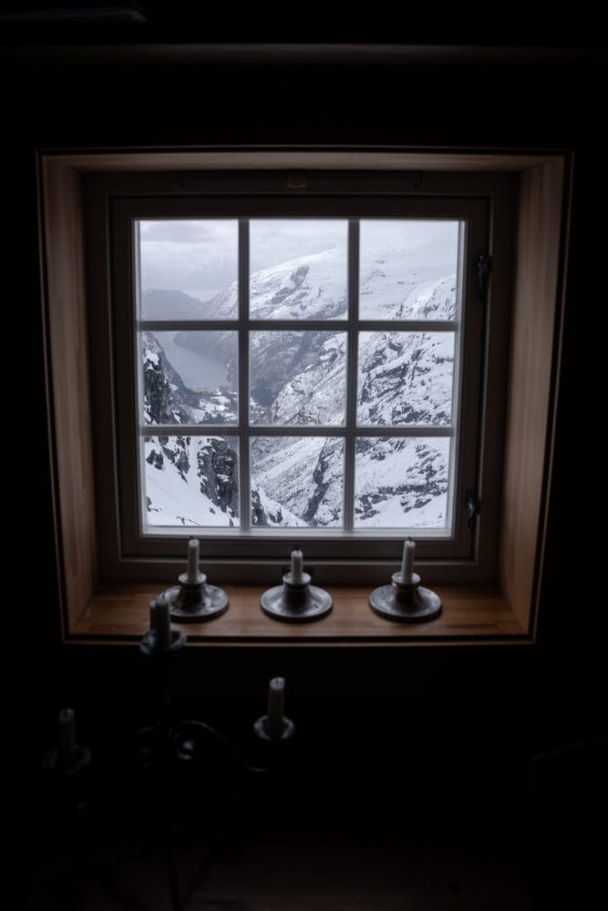 Intérieur d'une cabane en Norvège