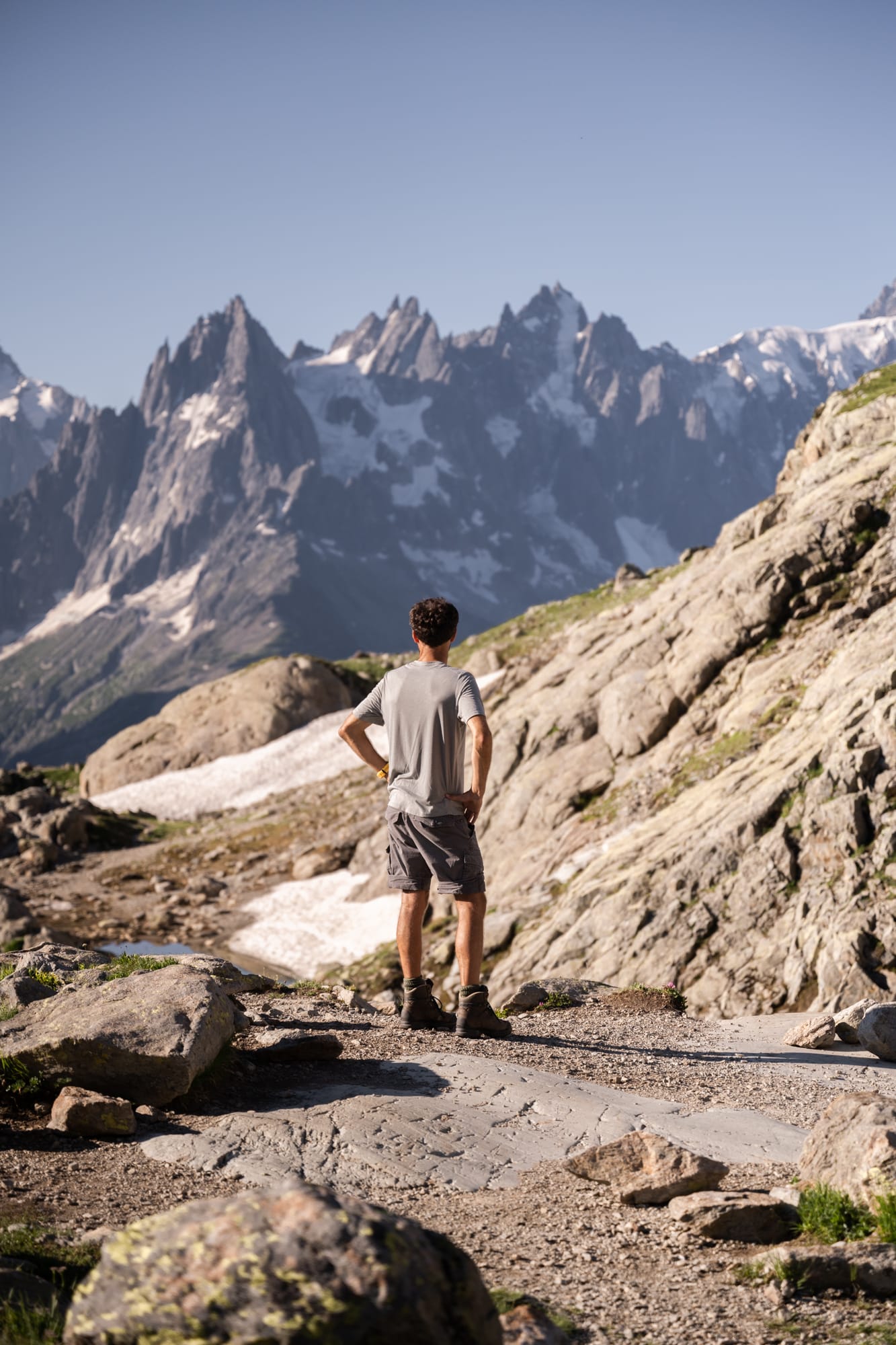 Randonneur au Lac Blanc