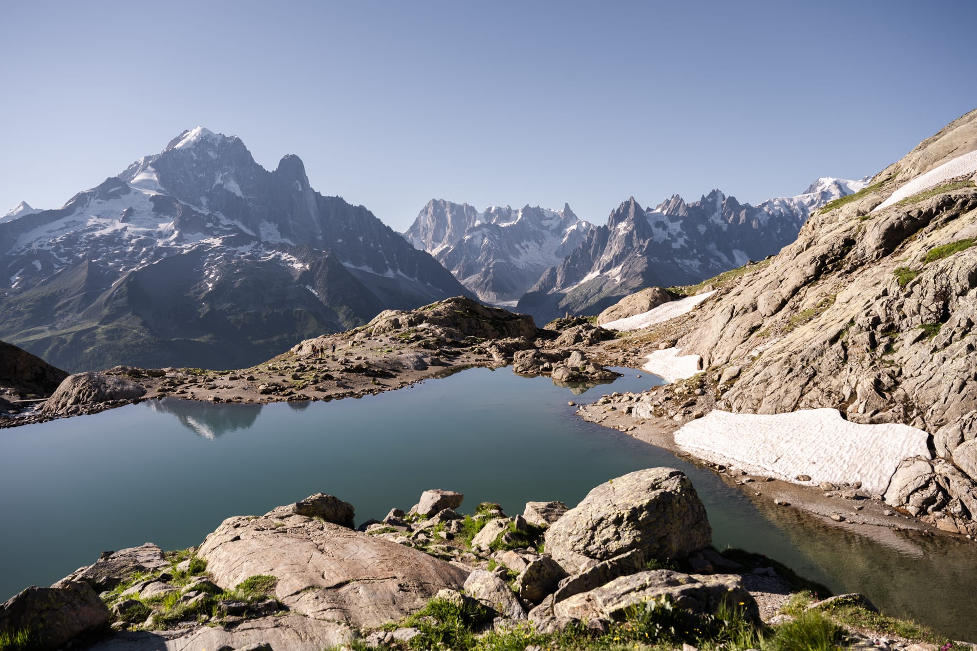 Lac blanc dans la vallée de Chamonix