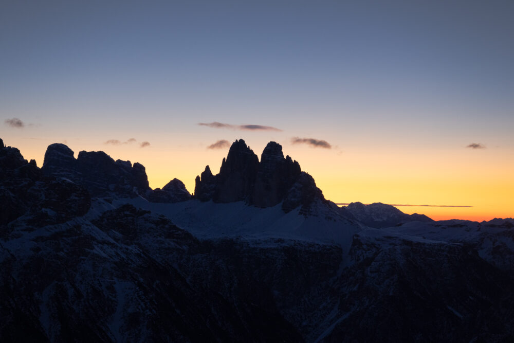 Lever de soleil sur les Tre Cime