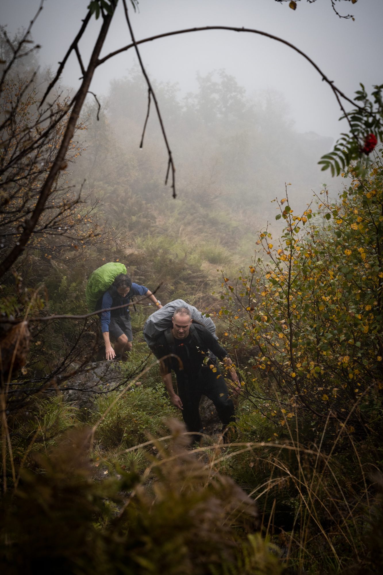 Ascension vers une cabane en Norvège