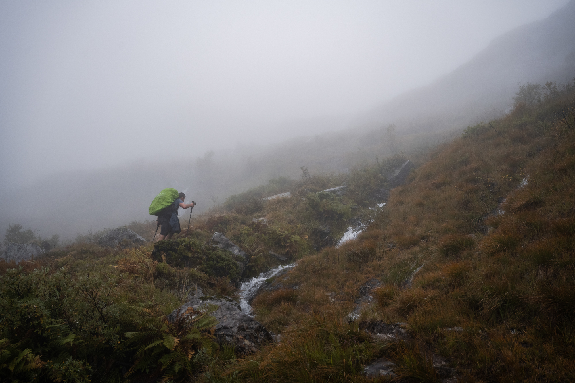 Ascension vers une cabane en Norvège