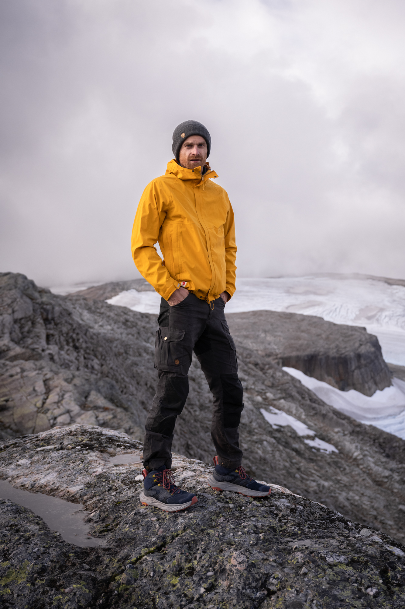 Julien Libert dans le parc Ålfotbreen