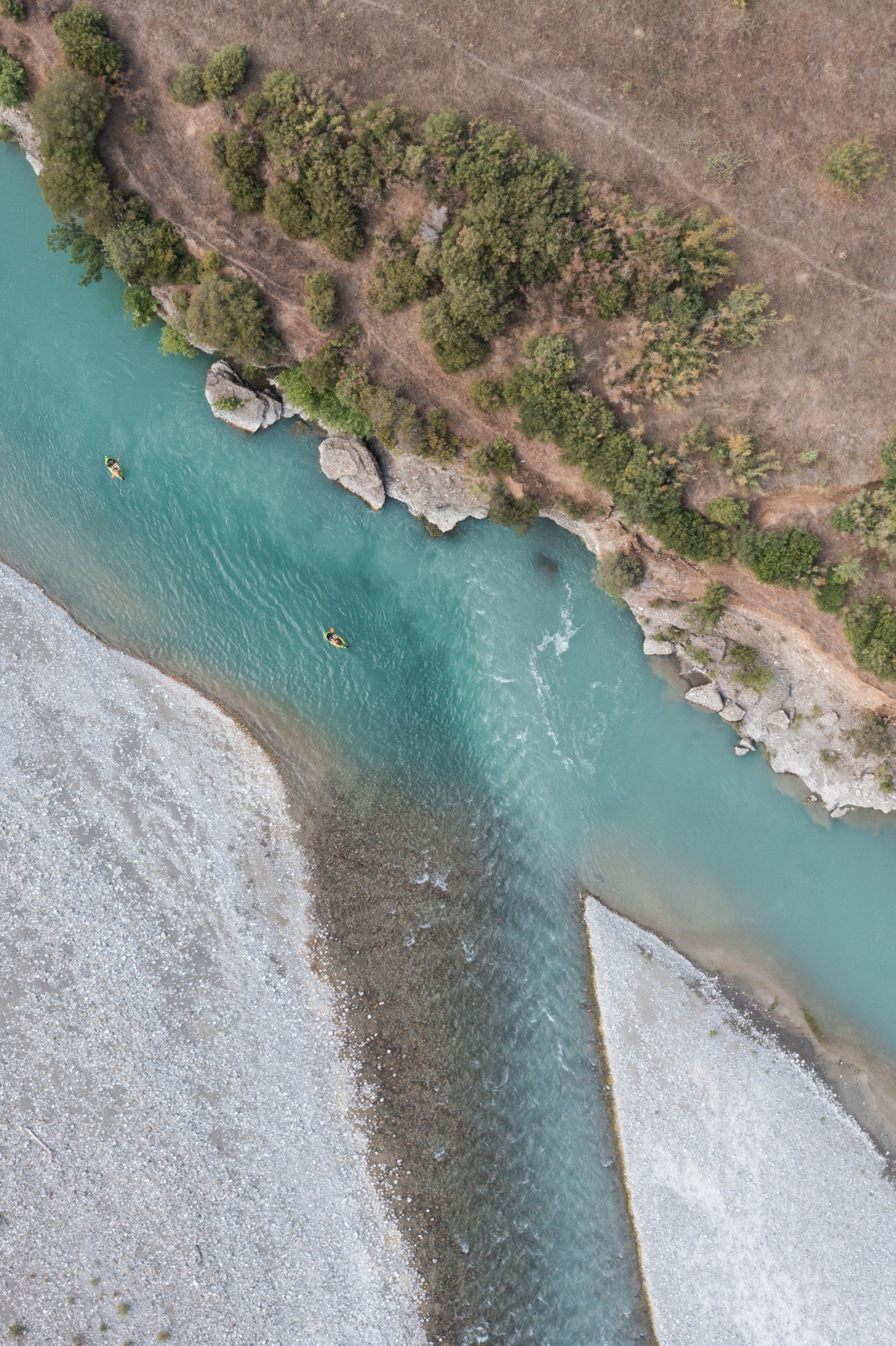 Packrafts sur la Vjosa